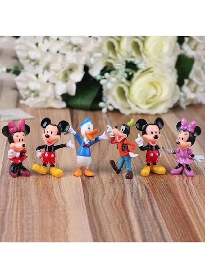 6-Piece Mickey And Minnie Mouse Donald Duck Daisy Figures 8centimeter