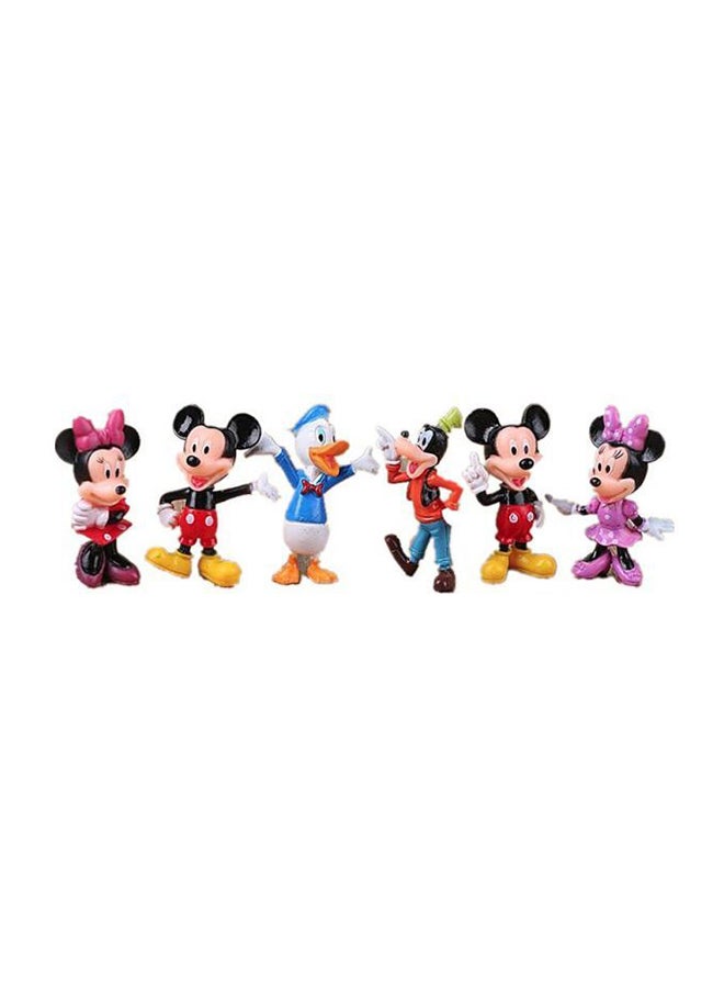 6-Piece Mickey And Minnie Mouse Donald Duck Daisy Figures 8centimeter