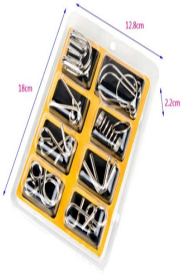 8-Piece Metal Wire Interlocking Game Set