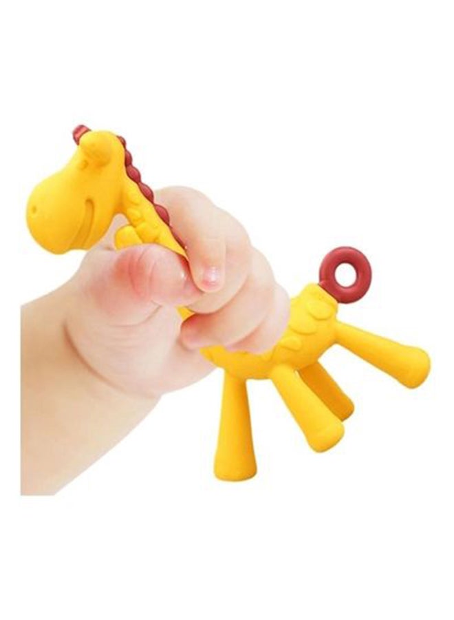 Food Grade BPA Free Silicone Cartoon Giraffe Shape Baby Teether Toy ¨C Multicolour