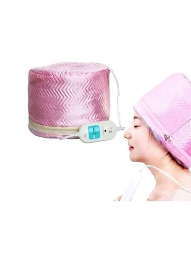 Thermal Hair Cap With Steamer Pink 17x12cm