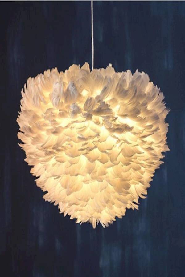 Feather Ceiling Pendant White