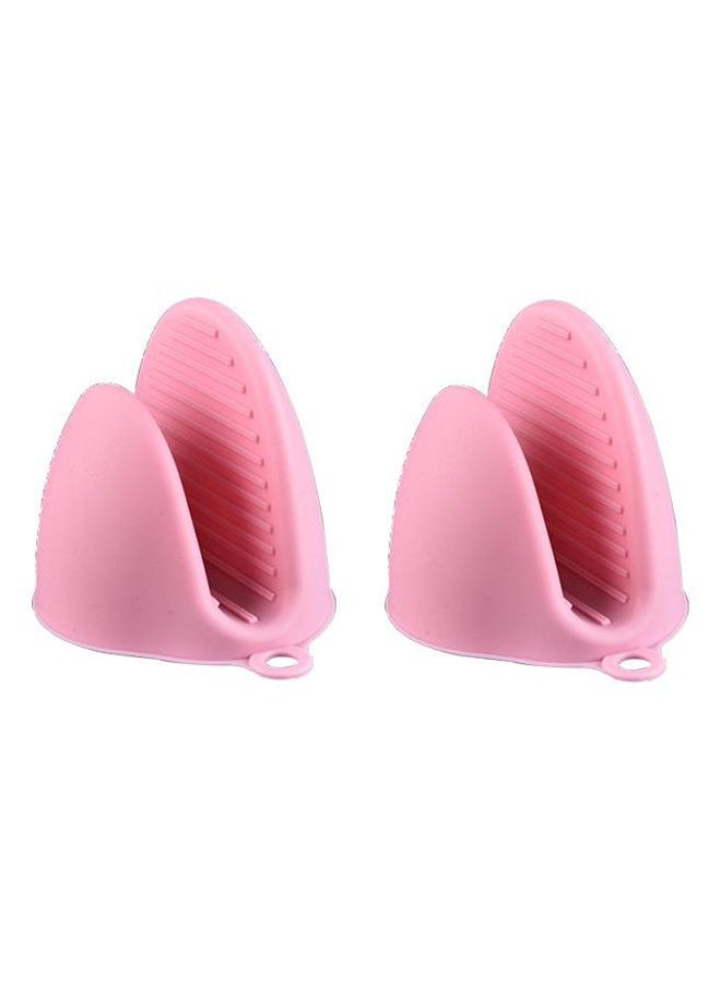Silica Gel Oven Mitts Pair Pink