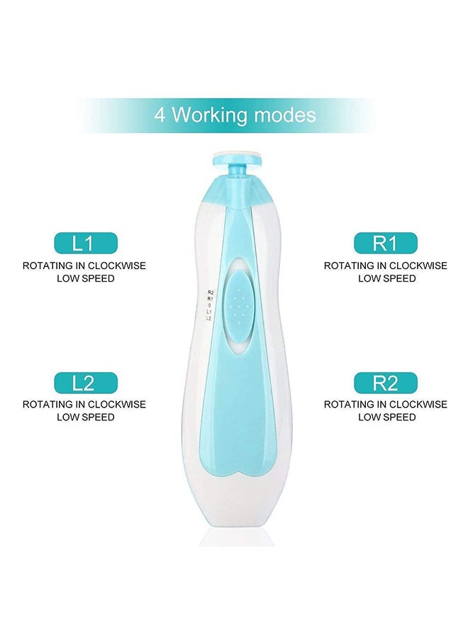 6-In-1 Electric Nail File Trimmer Tool Kit With LED Light For Children