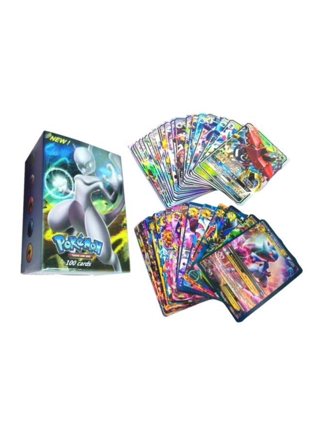 100-Piece Assorted Pokemon Card Game 7x5x7cm