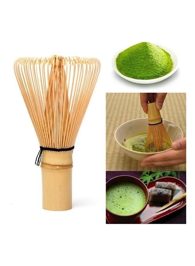 Bamboo Tea Powder Whisk Beige 10x5.5x2.5centimeter