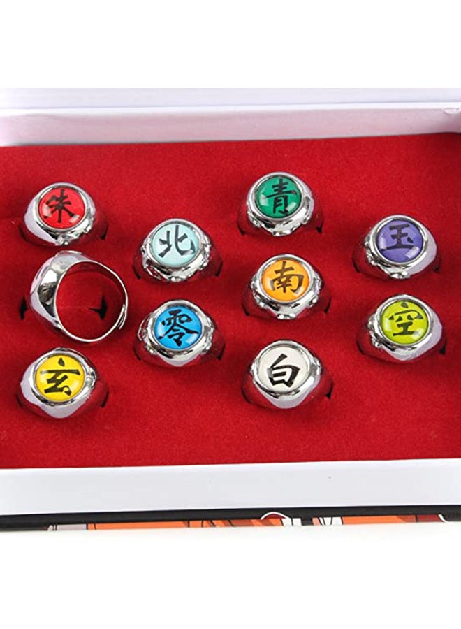 10-Piece Cosplay Dress Up Naruto Ring Set 1.8centimeter