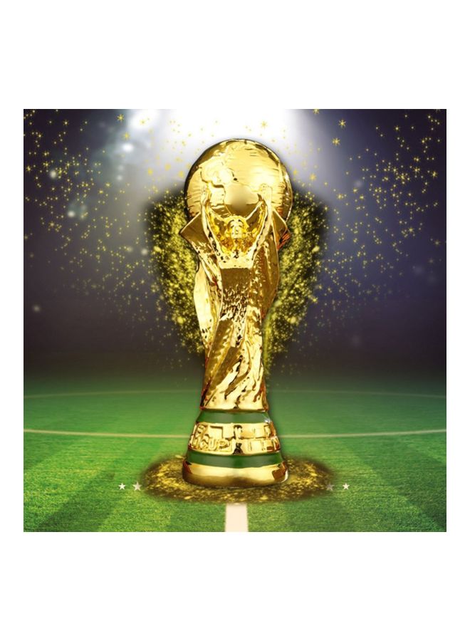 Replica World Cup Football Trophy Gold/Green 24.5x11.5x12.5centimeter