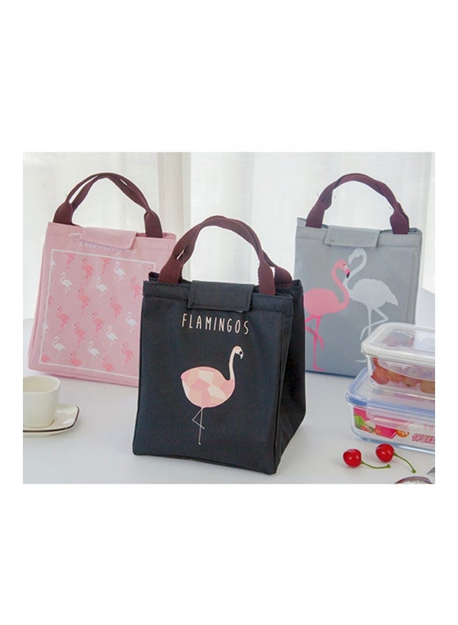 Printed Lunch Storage Bag Black/Pink