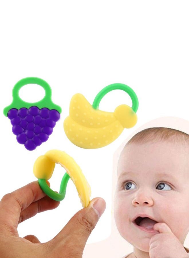 Non-toxic Fruit Shaped Soft And Comfortable Baby Silicone Teether - Purple