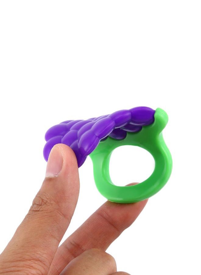 Non-toxic Fruit Shaped Soft And Comfortable Baby Silicone Teether - Purple