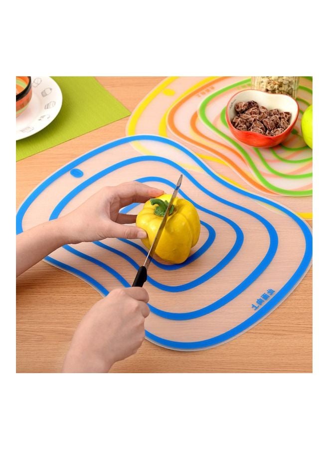 4-Piece Blendable Cutting Board Set Green/Yellow/Blue 30x23.5x0.08centimeter