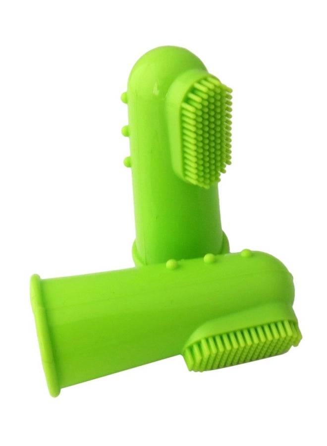 Silicone Finger Toothbrush Green