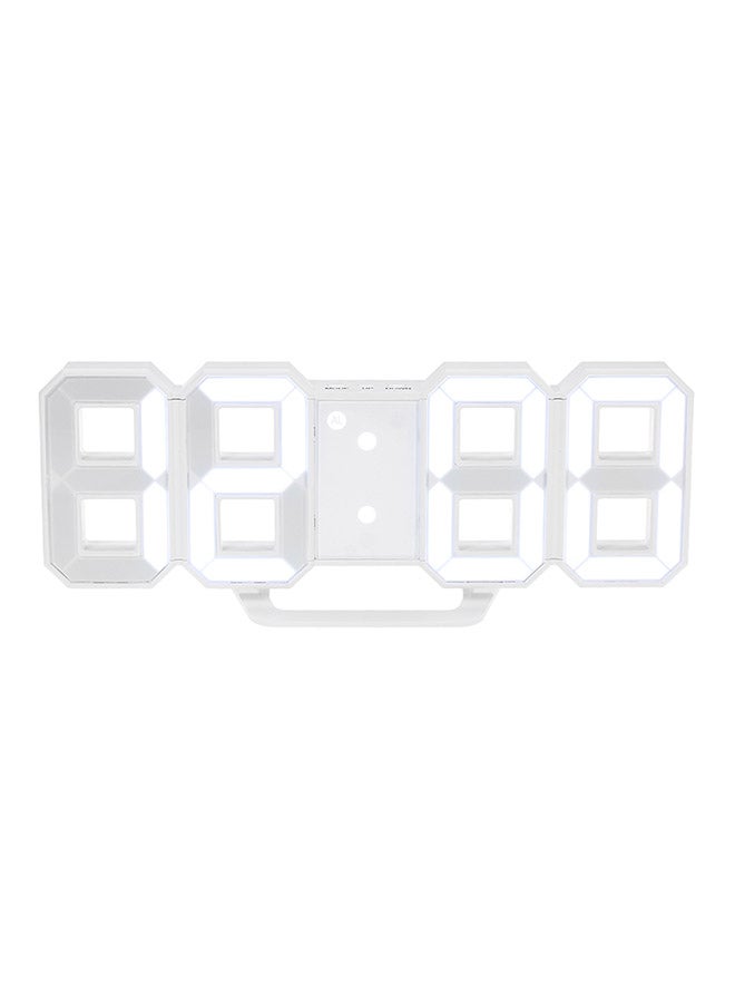 Multifunctional LED Digital Wall Clock 12H/24H Time Display With Alarm White