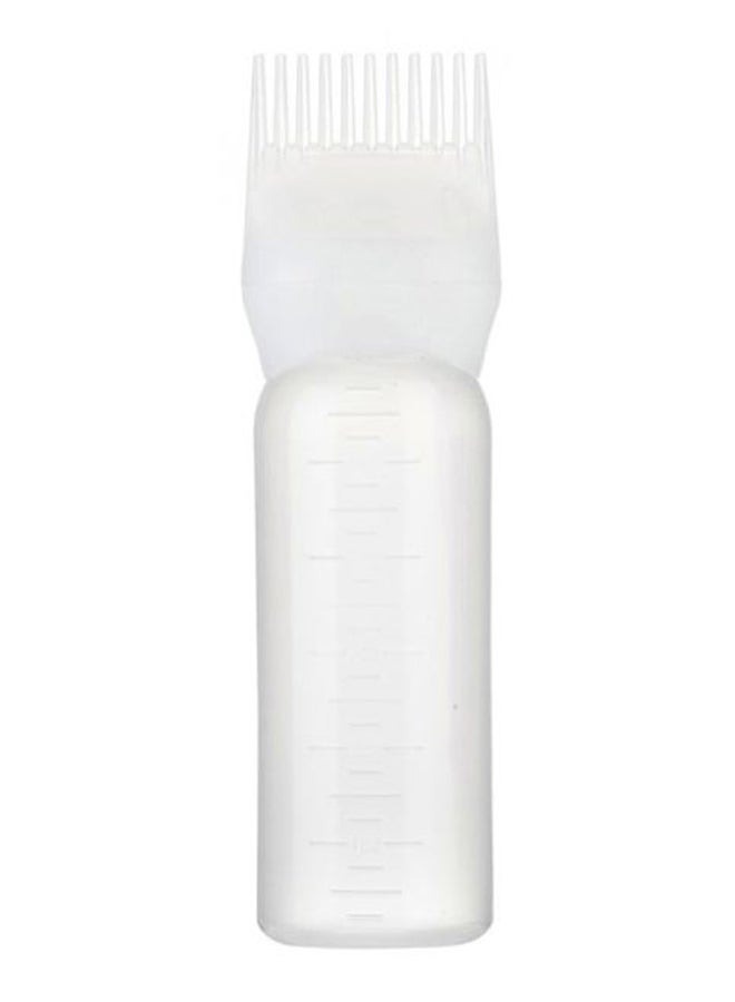 Hair Dye Applicator Bottle With Brush White 17 x 4.5centimeter