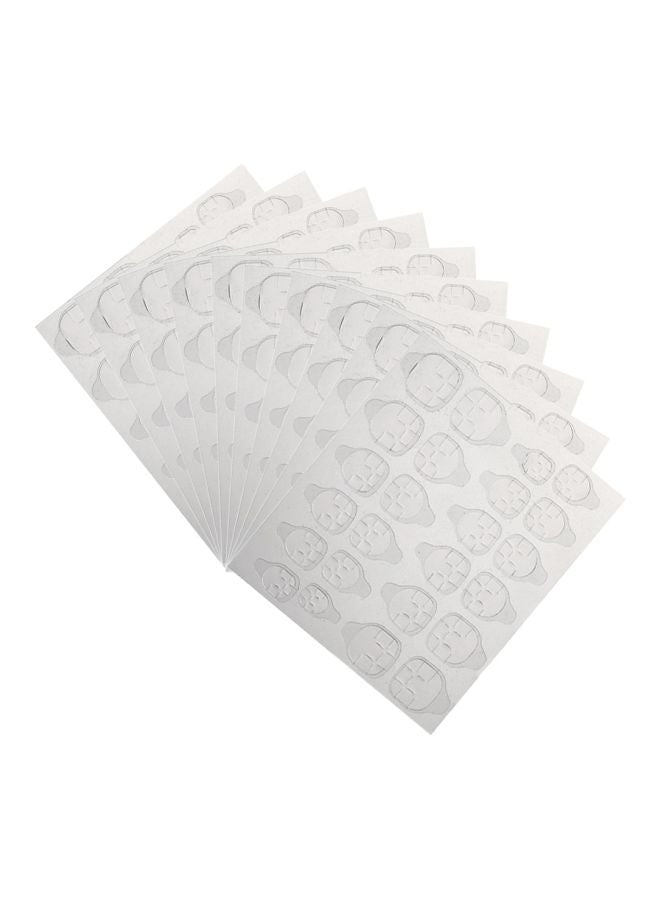 Pack Of 10 Sheet Double-Sided Nail Tapes Clear