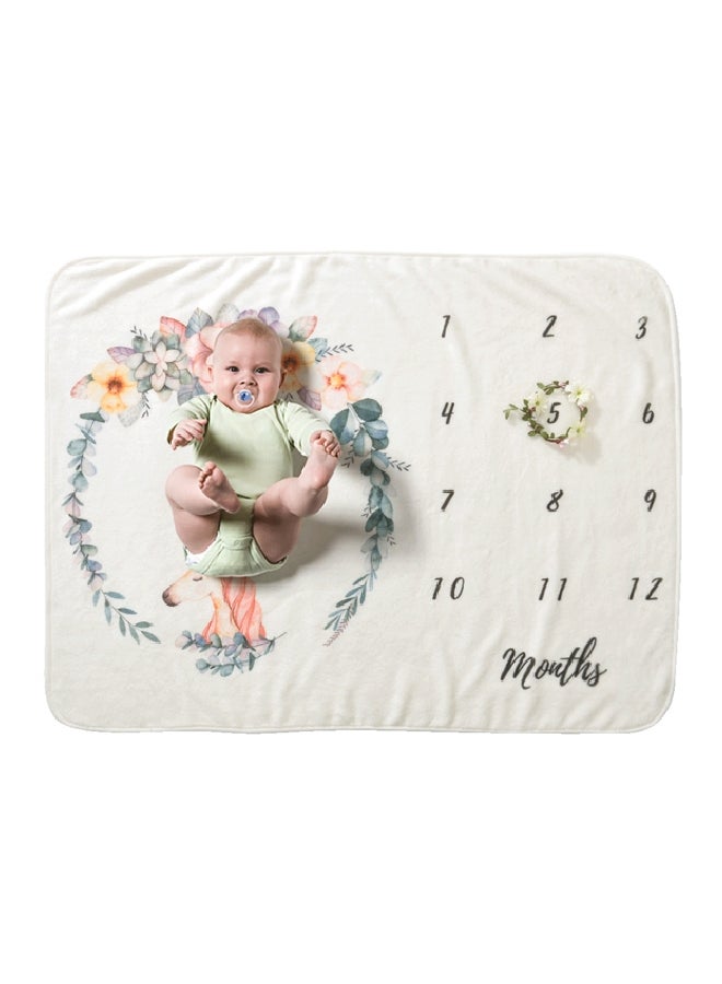 Printed Baby Playmat Beautifully Month And Floral Prints Comfortable For Babies
