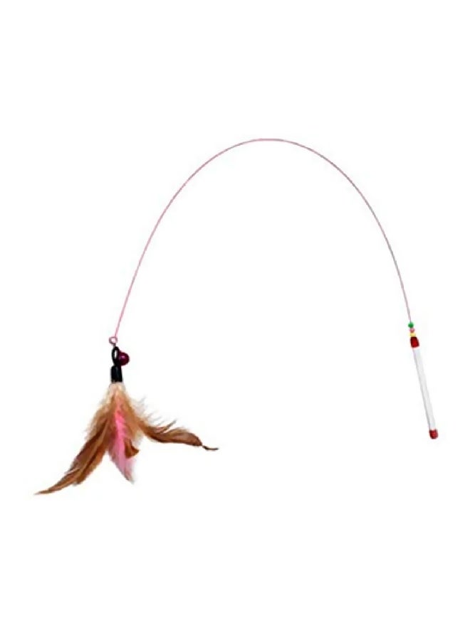 Feather Touching Interactive Toy Brown/Pink/Silver
