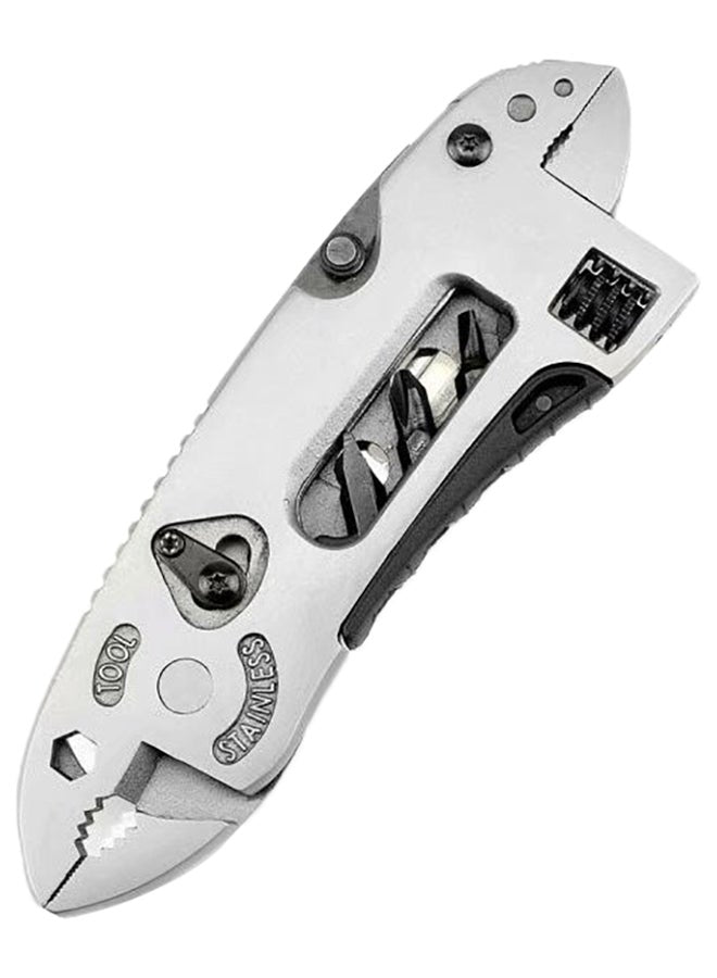 Multitool Adjustable Pliers Pocket Knife Silver 100g