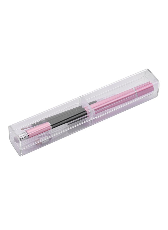 3 In 1 Touchscreen Precision Stylus Pen With Disc And Fiber Tip Pink