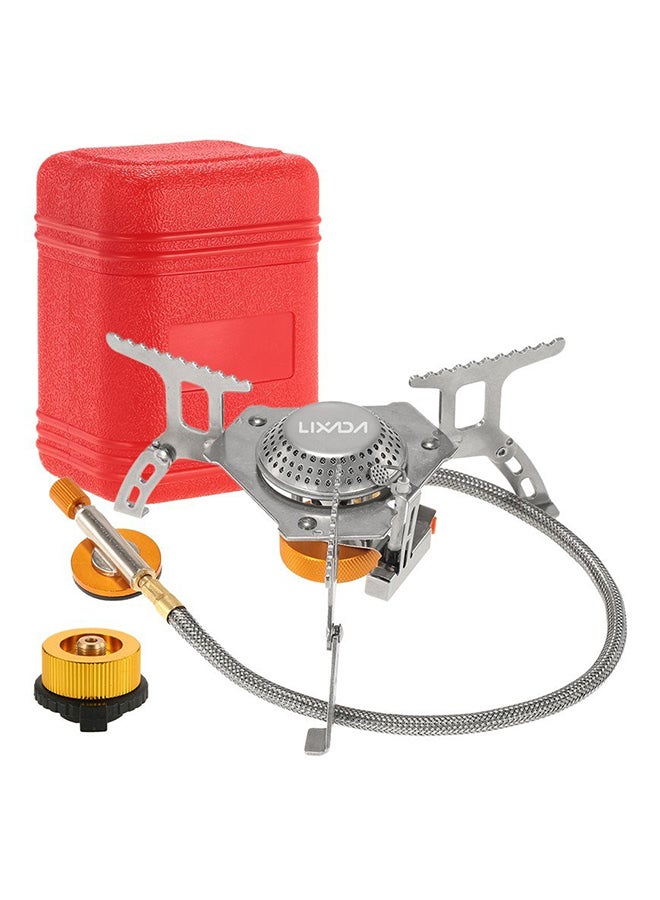Camping Gas Stove For Outdoor Cooking With Portable Split Burner with Gas Conversion Head Adapter 13.5 x 8 x 3.5centimeter