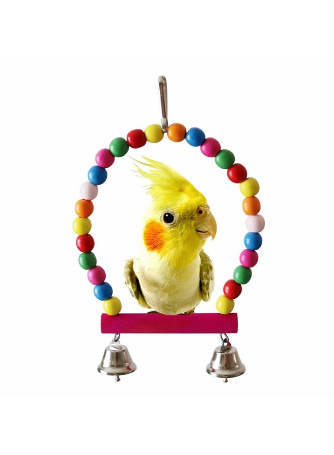 5 Piece Bird Parrot Toys Hanging Bell Set Multicolour 300grams