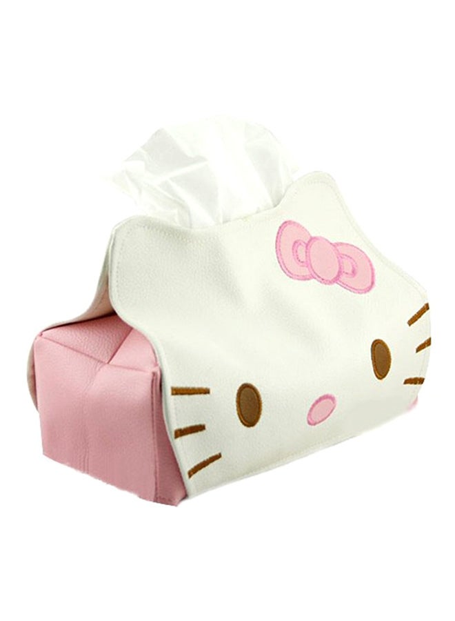 Hello Kitty PU Leather Tissue Box Pink/White