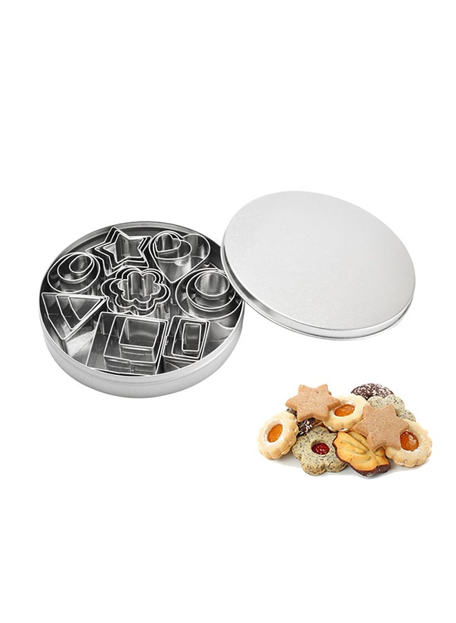 24-Piece Cookie Cutters Silver