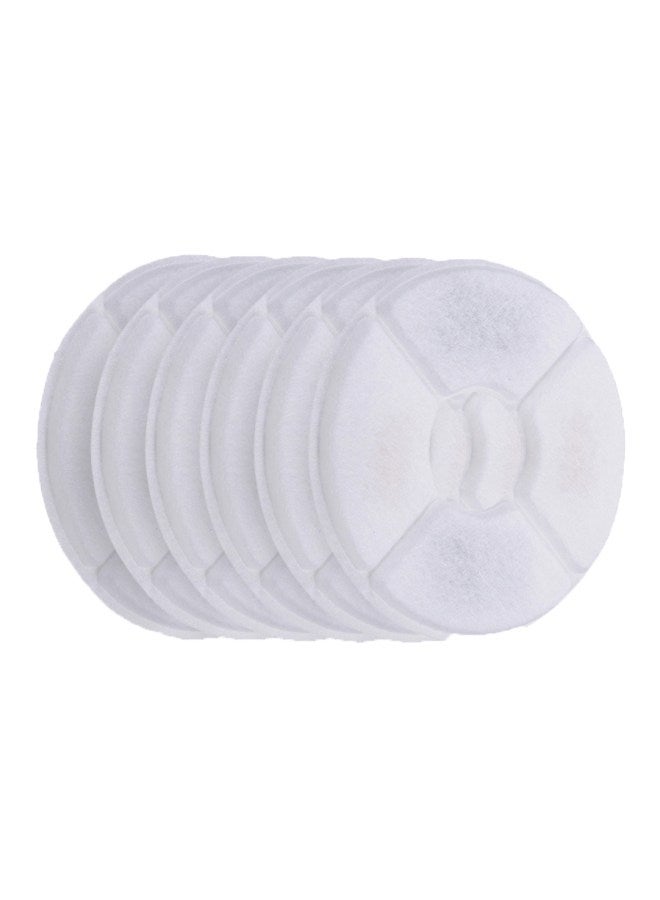 6-Piece Replacement Water Fountain Filters White