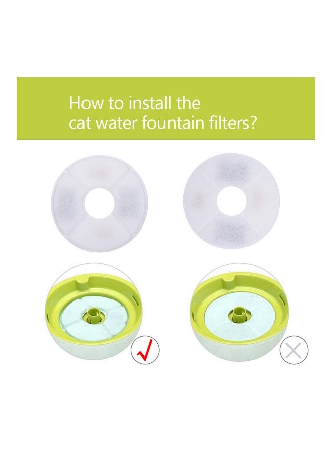 6-Piece Replacement Water Fountain Filters White