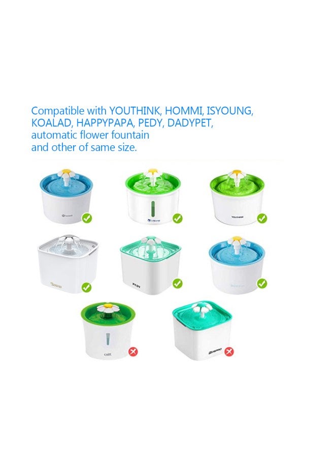 6-Piece Replacement Water Fountain Filters White