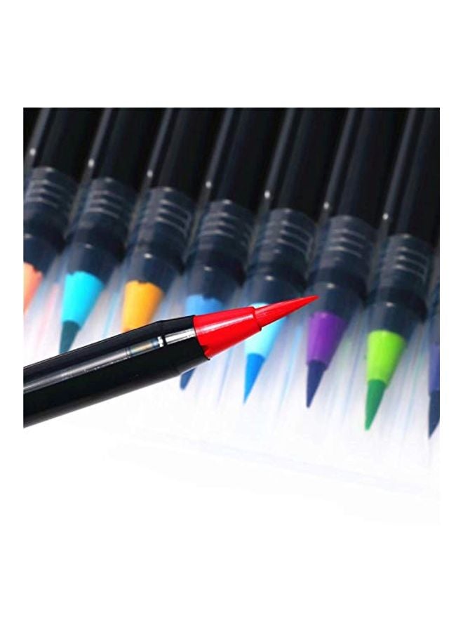 20-Piece Watercolor Brush Calligraphy Pen Set Multicolour