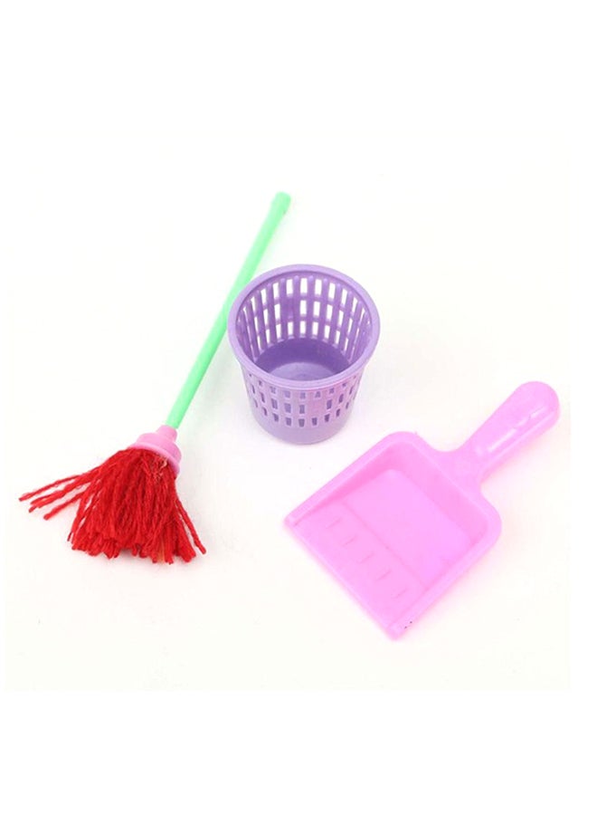 9-Piece Mini Pretend Play Mop Broom House Cleaning Furniture Tools Kit Toy cm
