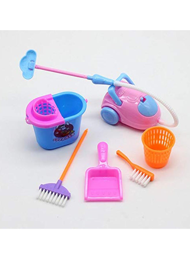 9-Piece Mini Pretend Play Mop Broom House Cleaning Furniture Tools Kit Toy cm
