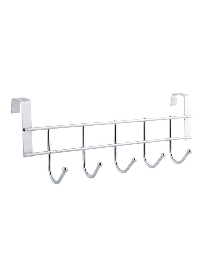 5-Hook Stainless Steel Clothes Hanger Silver