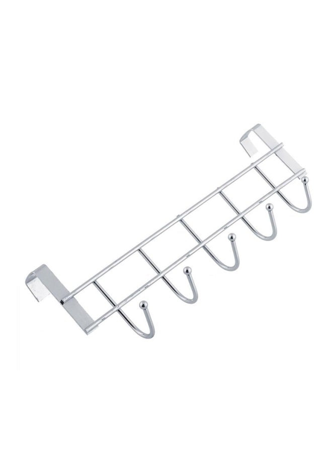 5-Hook Stainless Steel Clothes Hanger Silver