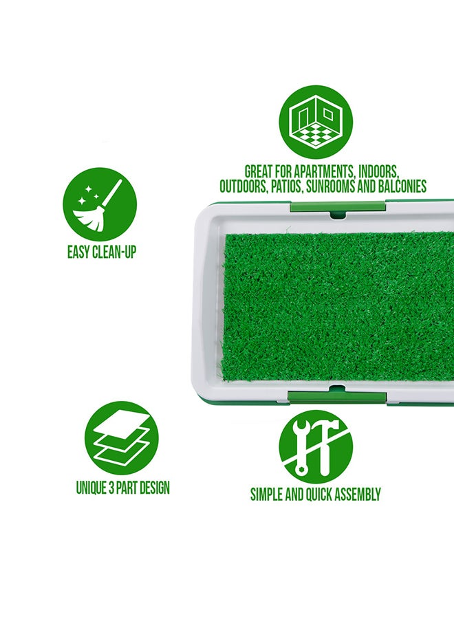 3-Layer Litter Training Box Green/White 1082g