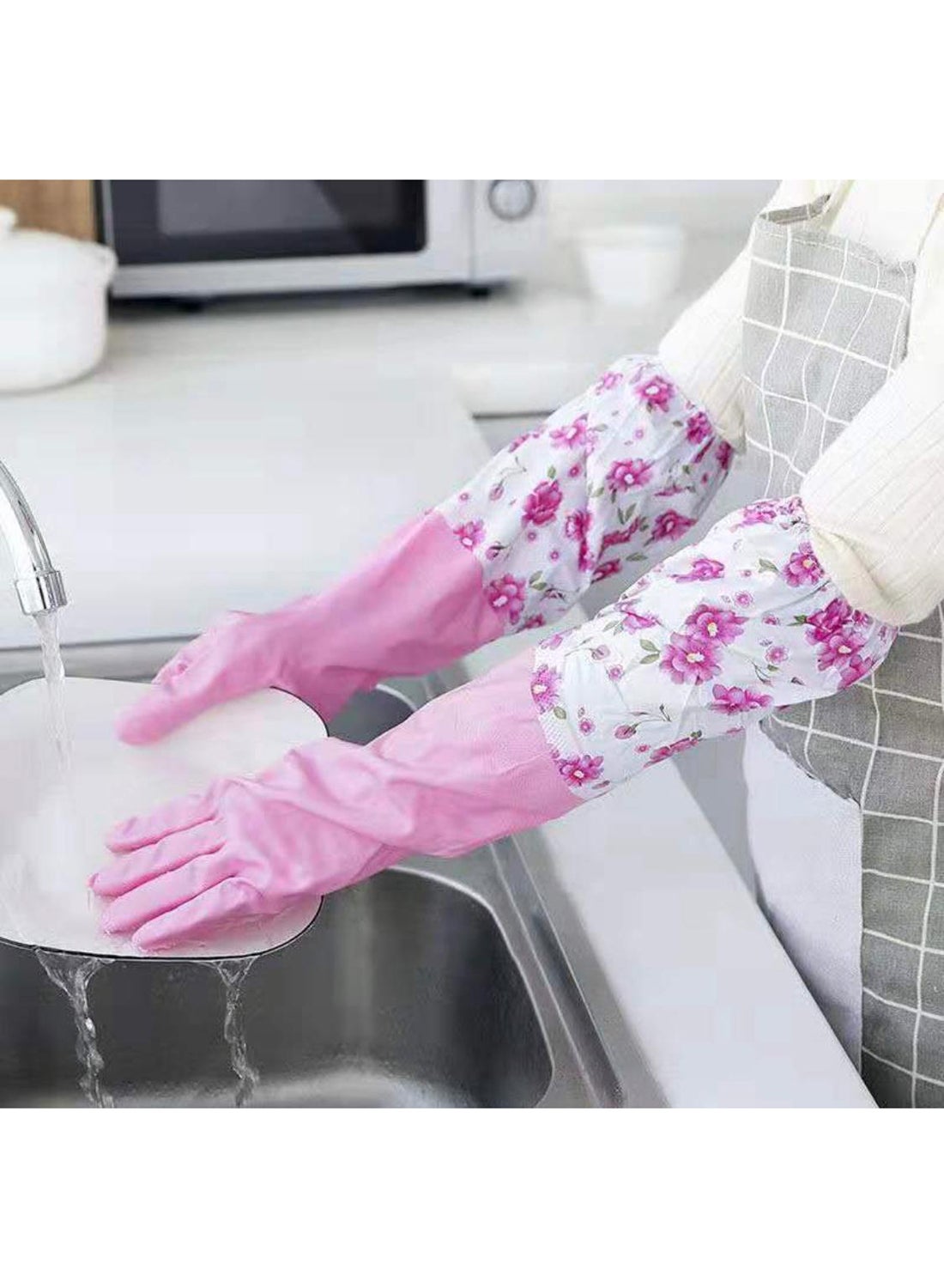 2-Piece Reusable Washing Gloves Set Multicolour One Size