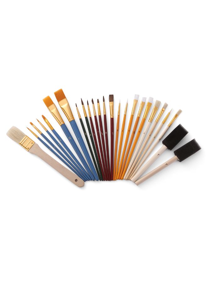 25-Piece Paint Brush Set Multicolour