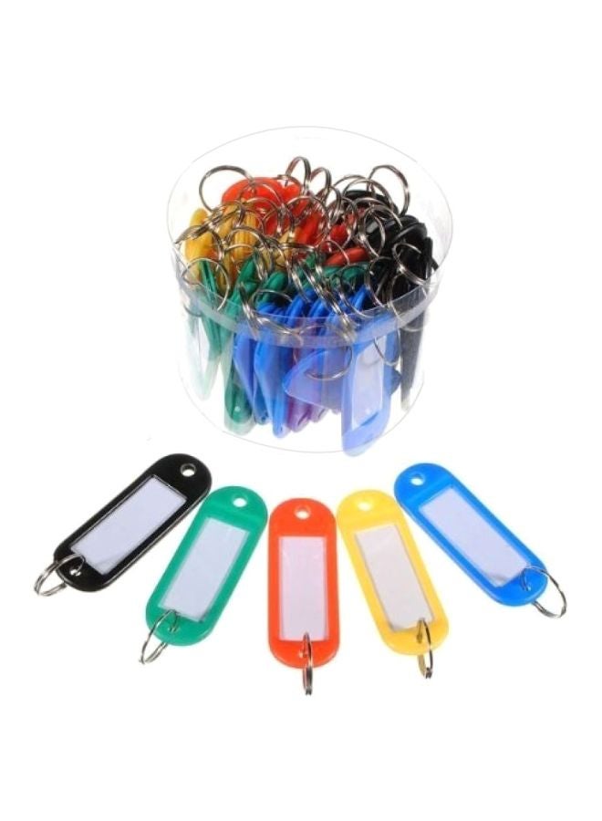 50-Piece Plastic Keychain Set Multicolour