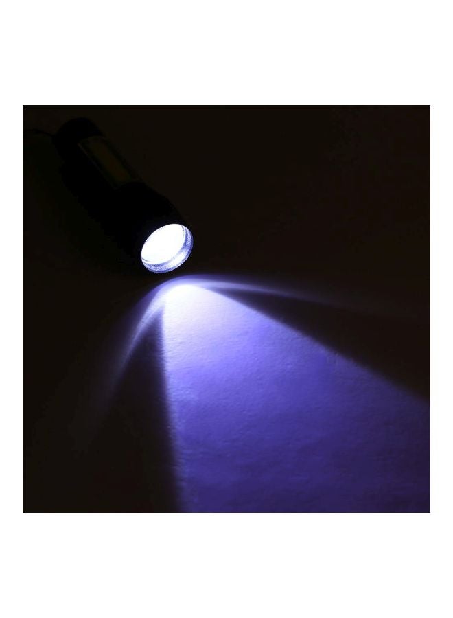 USB LED Rechargeable Torch Black 9.5x2.5centimeter