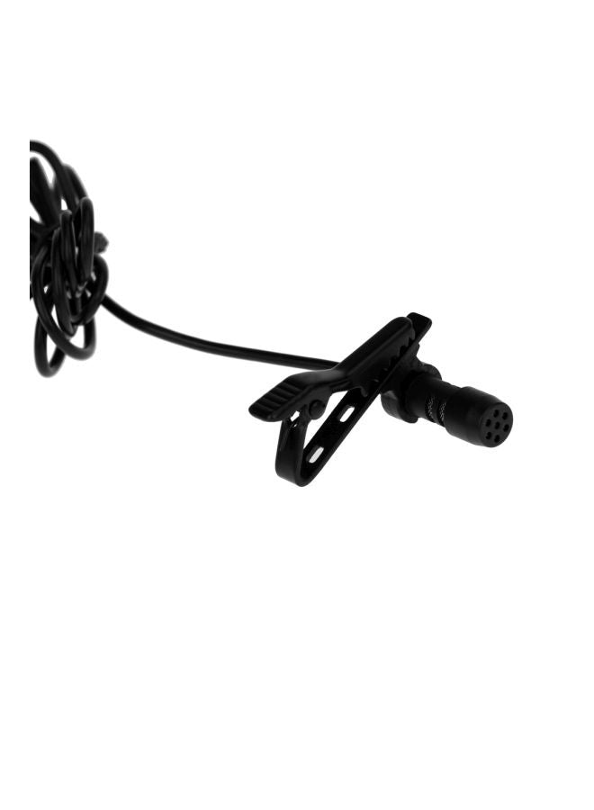 Lavalier Clip Metal Stereo Microphone LU-D1701 Black