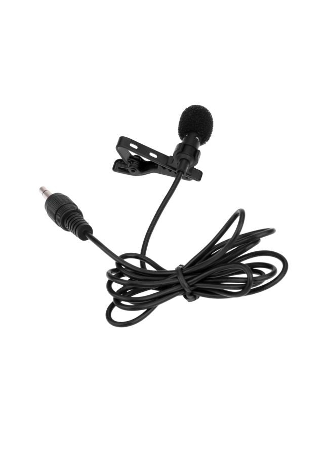 Lavalier Clip Metal Stereo Microphone LU-D1701 Black