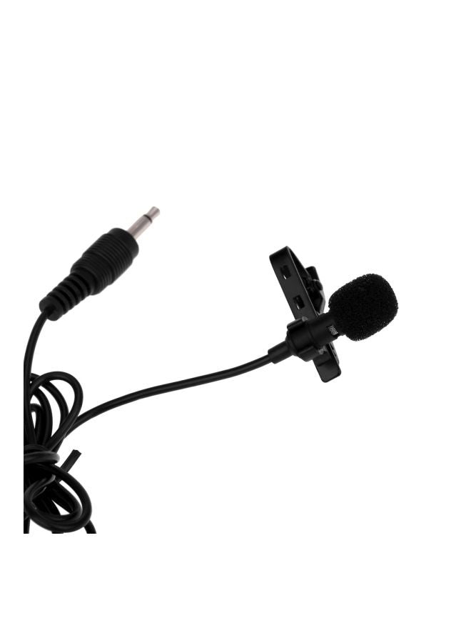 Lavalier Clip Metal Stereo Microphone LU-D1701 Black