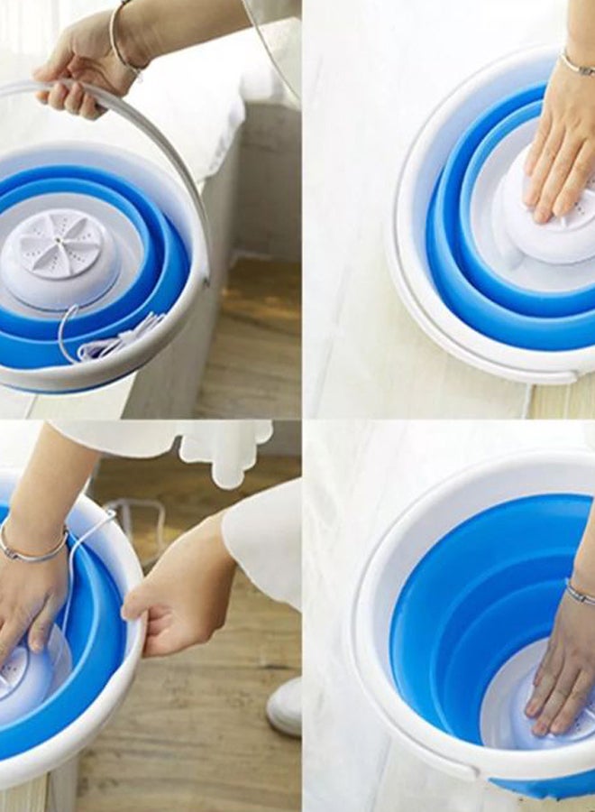 Portable Cloth Cleaner Turbine Washer White/Blue