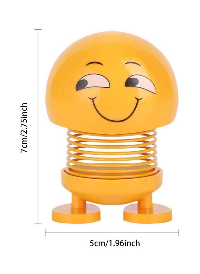 6-Piece Smiley Emoji Bobblehead For Car Decoration Set
