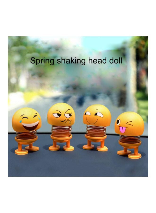 6-Piece Smiley Emoji Bobblehead For Car Decoration Set