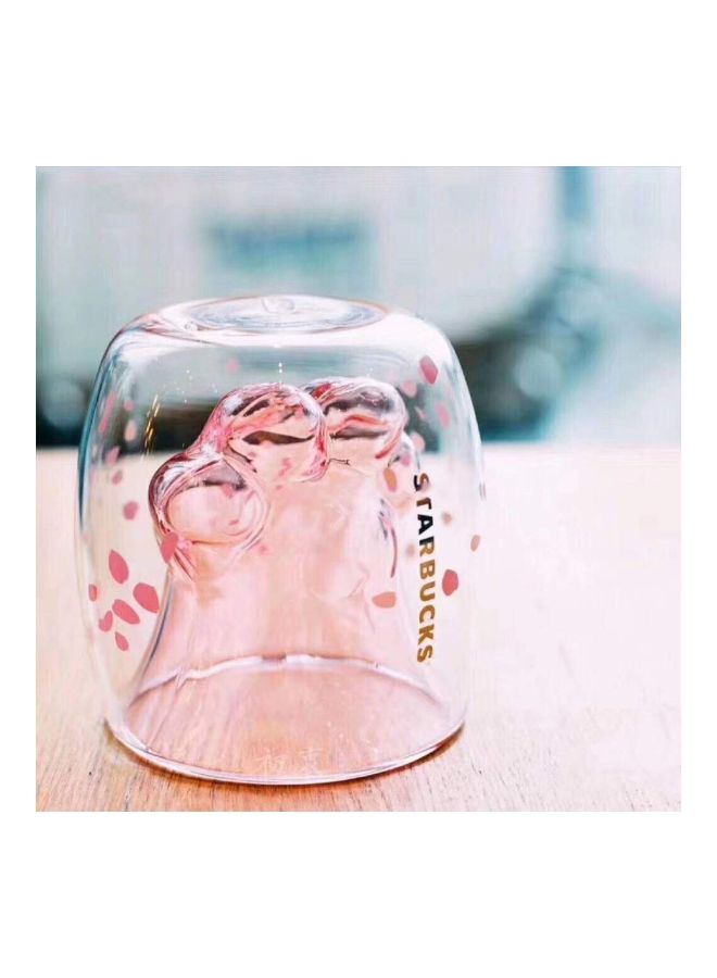 Cat Paw Coffee Mug Clear/Pink