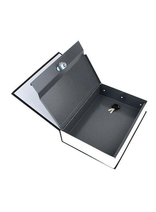 Security Locker With Key White/Grey 15.5x5.5x25centimeter