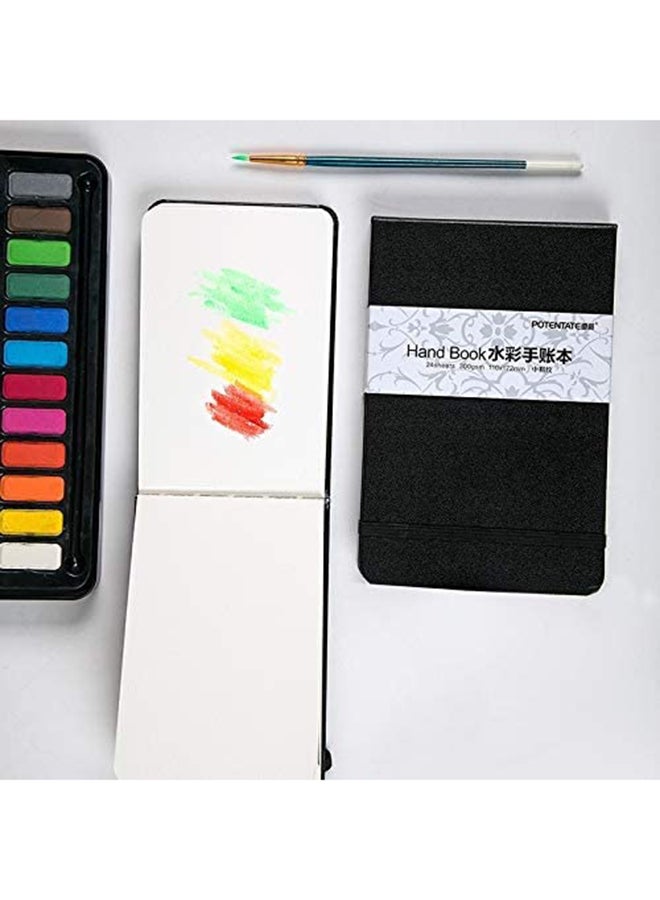 Watercolor Pad Sketch Stationery Notebook,24 Sheets Multicolour